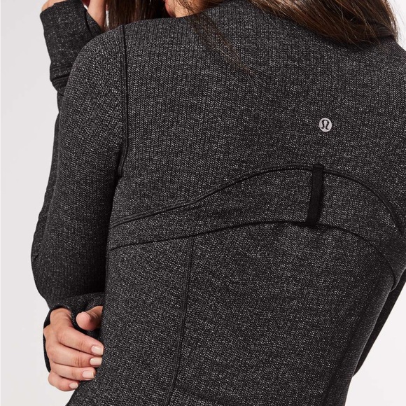 NWOT Lululemon Define Jacket LUON VARIEGATED KNIT BLACK HEATHERED BLACK - Picture 4 of 6